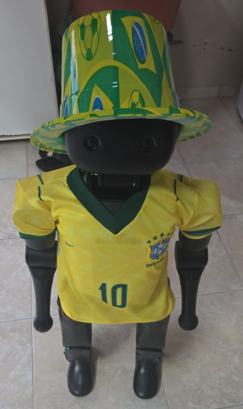 Personalidade: a camisa 10 e um chapéu do Brasil.